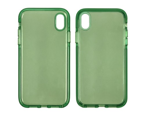 Чехол силиконовый Clear Neon для Apple iPhone Xs Max цвет 05 зелёный