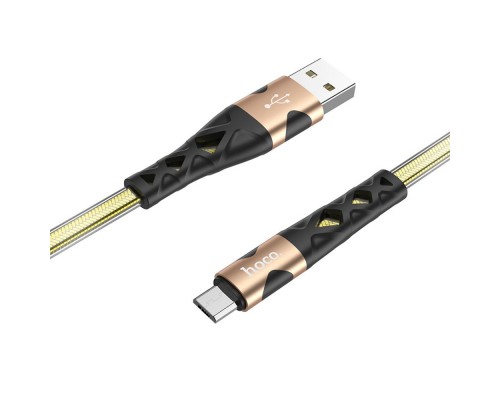 Кабель Hoco U105 USB to MicroUSB 1.2m золотистый