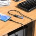 Кабель Hoco U107 удлинитель Type-C to USB 3.0 (F) 1.2m черный