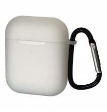 Чехол силиконовый с карабином для Apple AirPods/ AirPods 2 цвет 12 прозрачный