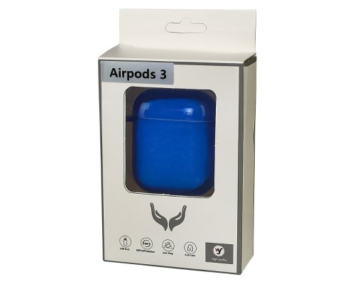 Чехол силиконовый Clear Neon с карабином для Apple AirPods 3 цвет 04 синий