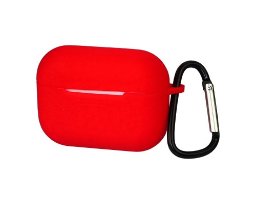 Чехол силиконовый с карабином для Apple AirPods Pro цвет 06 красный