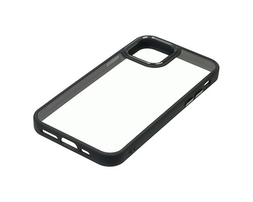 Чехол Aluminum Camera Frame для Apple iPhone 12/ 12 Pro color 01 чёрный