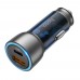 Автомобильное зарядное устройство Hoco NZ8 USB/ Type-C QC PD 43W серебристо-синее