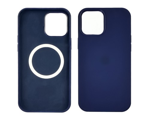 Чехол Full Silicone Case MagSafe для Apple iPhone 12 Pro Max 03 тёмно-синий копия