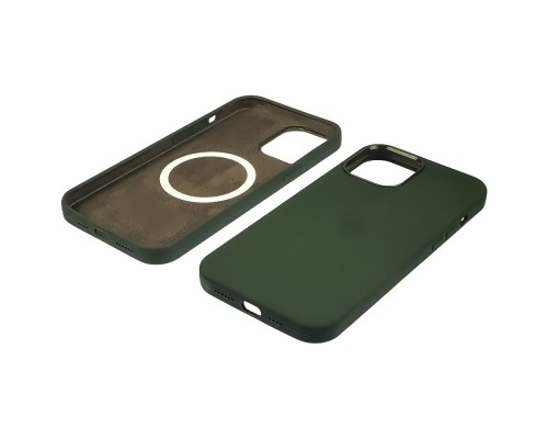 Чехол Full Silicone Case MagSafe для Apple iPhone 12 Pro Max 23 тёмно-зелёный копия