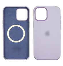 Чехол Full Silicone Case MagSafe для Apple iPhone 12/ 12 Pro 18 светло-сиреневый копия
