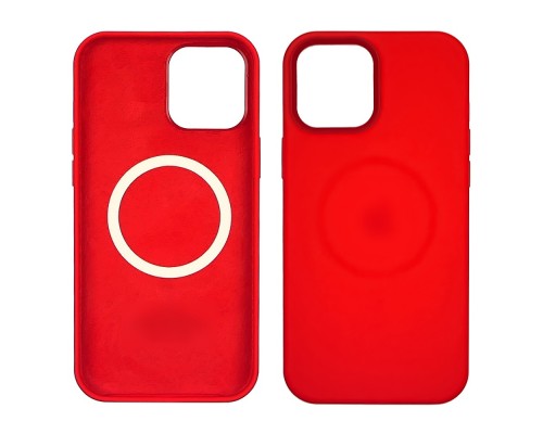 Чехол Full Silicone Case MagSafe для Apple iPhone 12 mini 08 тёмно-красный копия