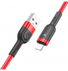Кабель Hoco U117 USB to Lightning 1.2m красный