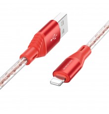 Кабель Borofone BX96 USB to Lightning 1m красный