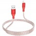 Кабель Borofone BX96 USB to Lightning 1m красный