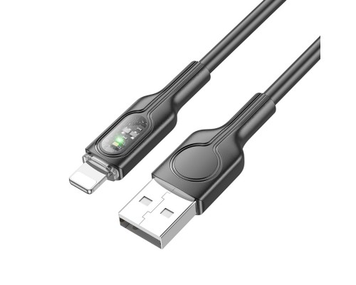 Кабель Hoco U120 USB to Lightning 1m черный