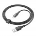 Кабель Hoco U120 USB to Lightning 1m черный