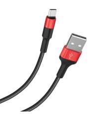 Кабель Hoco X26 USB to Type-C 1m черно-красный