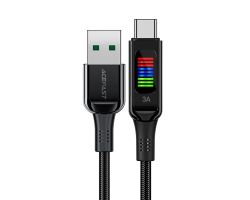 Кабель Acefast C7-04 с дисплеем USB-A to USB-C 1,2m black