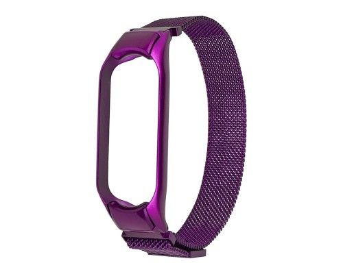 Ремешок Миланская петля для Xiaomi Mi Band 5/ 6 фиолетовый