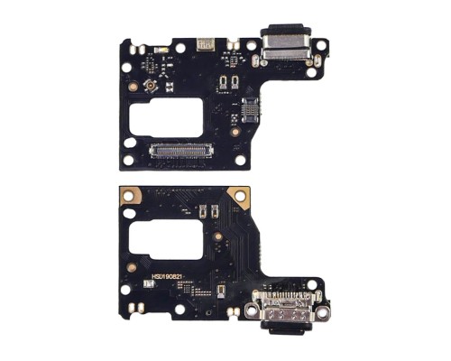 Разъём зарядки для Xiaomi Mi9 Lite/ Mi CC9 (USB Type-C) на плате с микрофоном и компонентами