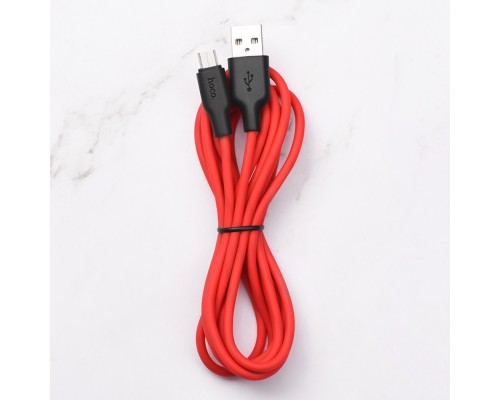 Кабель Hoco X21 Plus USB to MicroUSB 2m черно-красный