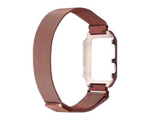 Ремешок Миланская петля с защитной рамкой для Apple Watch 40mm розовый