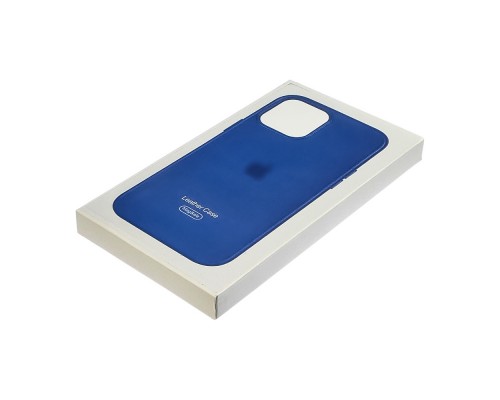 Чехол Leather Case with MagSafe для Apple iPhone 12 Pro Max 11 синий