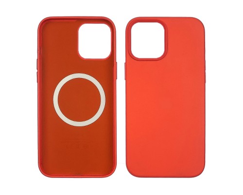 Чехол Leather Case with MagSafe для Apple iPhone 12/ 12 Pro 10 оранжевый