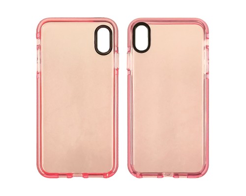 Чехол силиконовый Clear Neon для Apple iPhone X цвет 06 светло-розовый