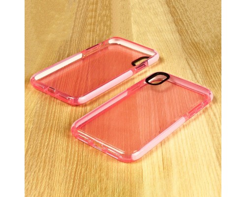 Чехол силиконовый Clear Neon для Apple iPhone X цвет 06 светло-розовый