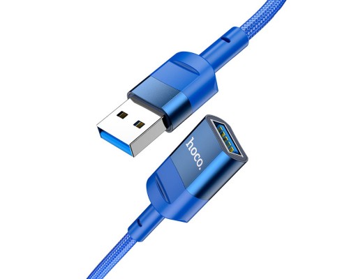 Кабель Hoco U107 удлинитель USB to USB 3.0 (F) 1.2m синий