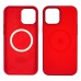 Чехол Full Silicone Case MagSafe для Apple iPhone 12/ 12 Pro 08 тёмно-красный копия