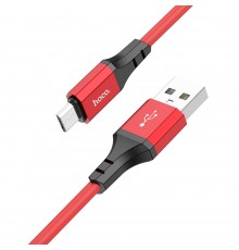 Кабель Hoco X86 USB to MicroUSB 1m красный