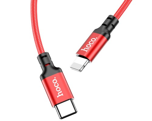 Кабель Hoco X14 DS Type-C to Lightning PD 3m черно-красный