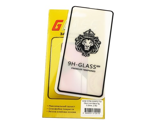 Защитное стекло для Samsung G780 S20 FE (2020) Full Glue Lion (0.3 мм, 2.5D, чёрное)