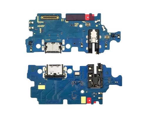Разъём зарядки для Samsung A245 Galaxy A24 на плате с микрофоном и компонентами