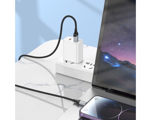 Кабель Hoco X102 USB to Lightning черный