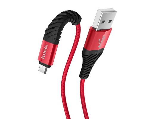 Кабель Hoco X38 USB to MicroUSB 1m красный