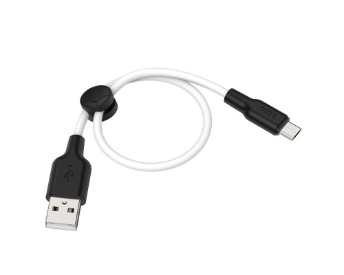 Кабель Hoco X21 Plus USB to MicroUSB 0.25m черно-белый