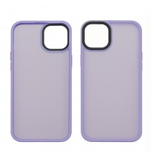 Чехол Colorful Matte Case для Apple iPhone 15 светло-фиолетовый Люкс