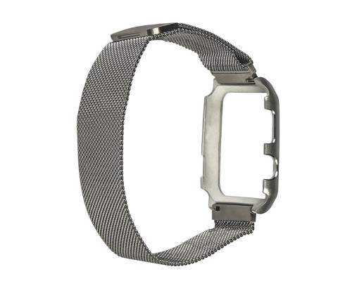 Ремешок Миланская петля с защитной рамкой для Apple Watch 40mm серебристый