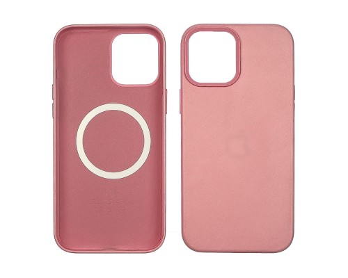 Чехол Leather Case with MagSafe для Apple iPhone 12 Pro Max 12 розовый