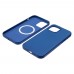 Чехол Leather Case with MagSafe для Apple iPhone 12/ 12 Pro 11 синий