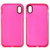 Чехол силиконовый Clear Neon для Apple iPhone Xs Max цвет 08 розовый