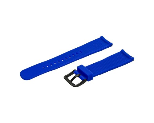 Ремешок силиконовый Semi-twill универсальный 20mm синий