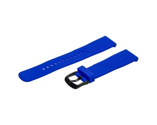 Ремешок силиконовый Semi-twill универсальный 20mm синий