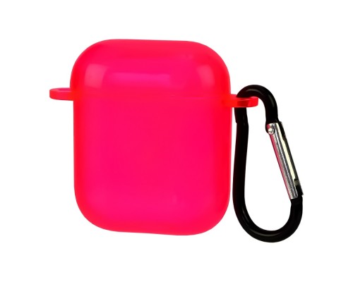 Чехол силиконовый Clear Neon с карабином для Apple AirPods 3 цвет 06 розовый