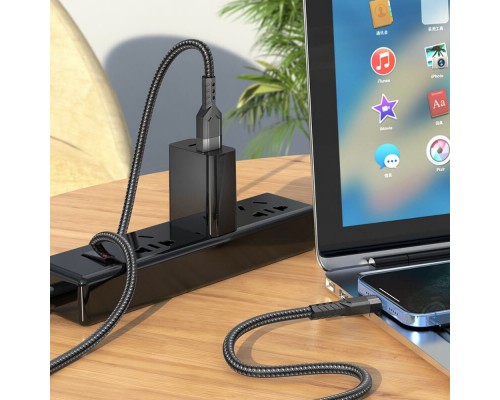 Кабель Hoco U110 USB to Lightning 1.2m черный