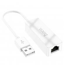 Адаптер переходник Hoco UA22 LAN 100 Mbps USB to RJ45 (F) 0.145m белый