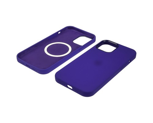 Чехол Full Silicone Case MagSafe для Apple iPhone 12 Pro Max 15 тёмно-фиолетовый копия