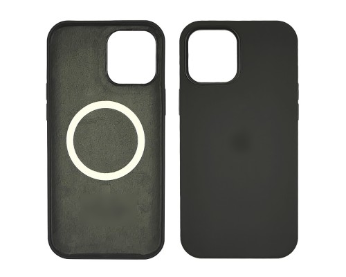 Чехол Full Silicone Case MagSafe для Apple iPhone 12 Pro Max 05 тёмно-серый копия