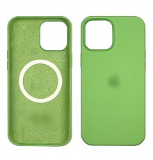 Чехол Full Silicone Case MagSafe для Apple iPhone 12/ 12 Pro 09 светло-зелёный копия