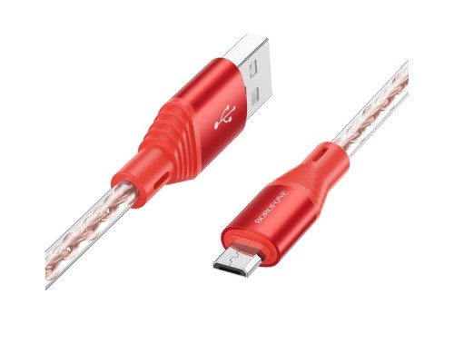 Кабель Borofone BX96 USB to MicroUSB 1m красный